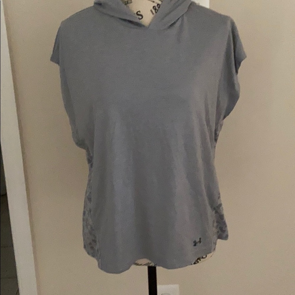 NWT UA Essentials Burnout Short Sleeve Hoodie M